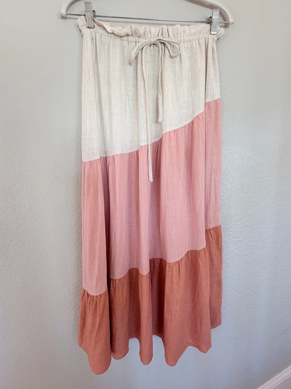 Loveriche Tiered Color Block Maxi Skirt – Size S